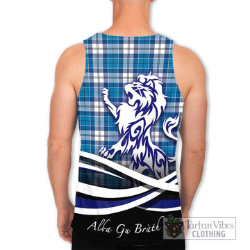 Roberton Tartan Men's Tank Top with Alba Gu Brath Regal Lion Emblem - Tartan Vibes Clothing