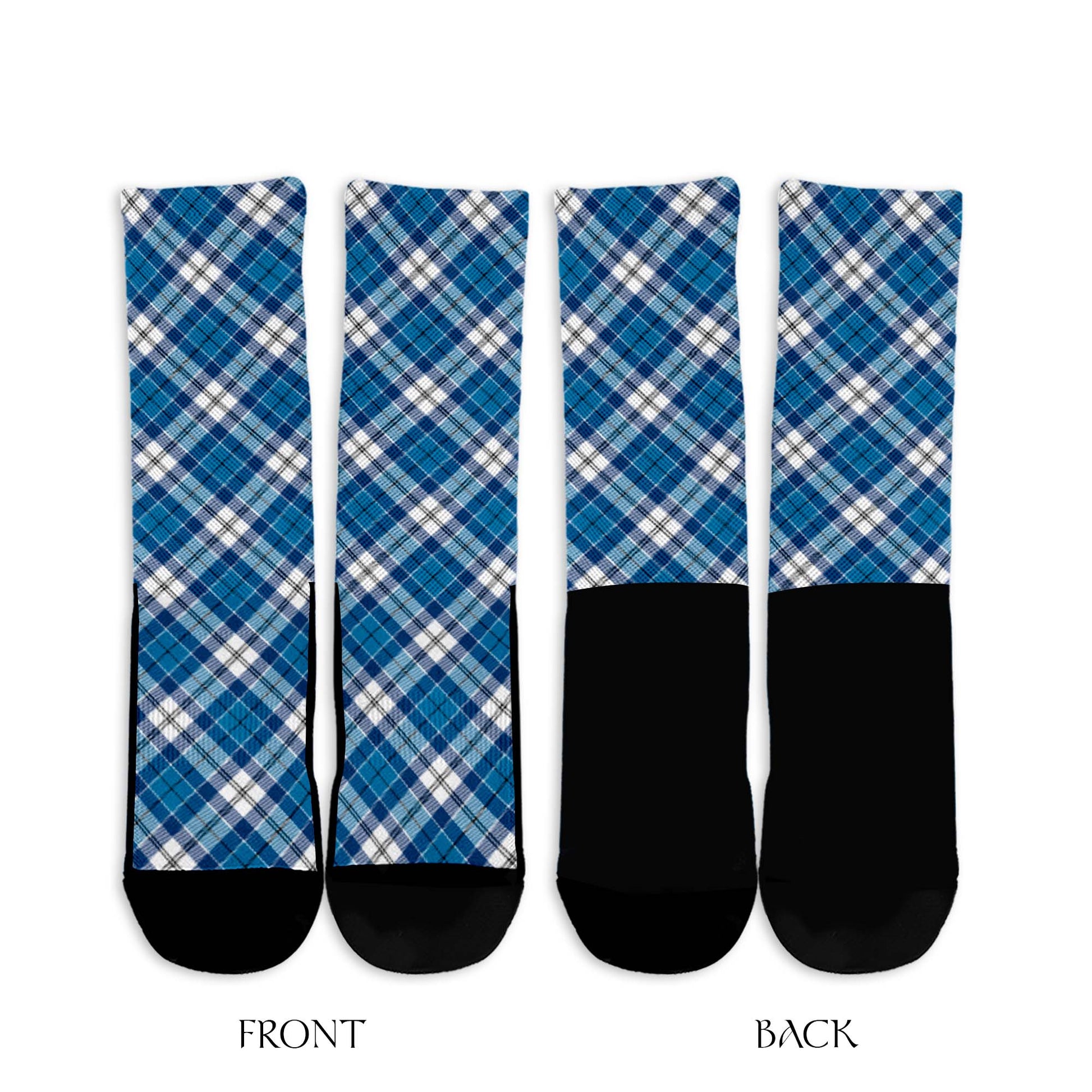 Roberton Tartan Crew Socks Cross Style - Tartan Vibes Clothing
