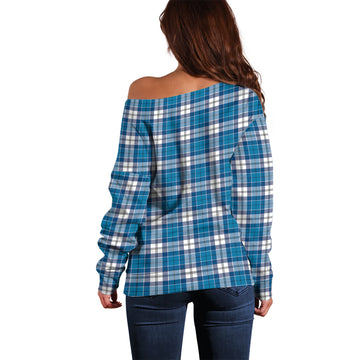 Roberton Tartan Off Shoulder Women Sweater - Tartan Vibes Clothing