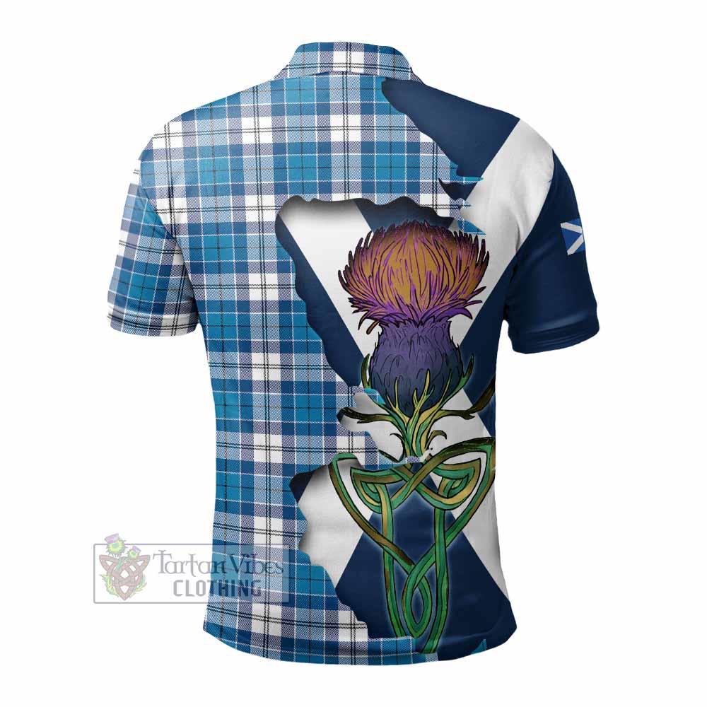 Roberton Tartan Family Crest Polo Shirt Scottish Thistle Celtic Inspired - Tartan Vibes Clothing