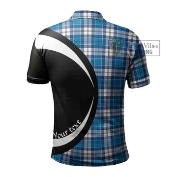 Roberton Tartan Men's Polo Shirt with Family Crest Circle Style - Tartan Vibes Clothing