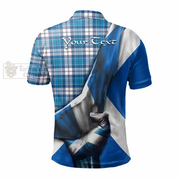 Roberton Tartan Polo Shirt with Family Crest Scotland Patriotic Style - Tartan Vibes Clothing