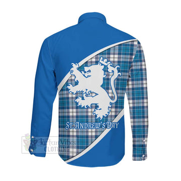 Roberton Family Crest Tartan Long Sleeve Button Shirt Celebrate Saint Andrew's Day in Style Men's Shirt - Tartan Vibes Clothing
