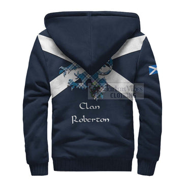 Roberton Tartan Lion Rampant Sherpa Hoodie Proudly Display Your Heritage with Alba Gu Brath and Clan Name - Tartan Vibes Clothing