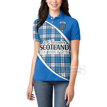 Roberton Family Crest Tartan Women's Polo Shirt Celebrate Saint Andrew's Day in Style - Tartan Vibes Clothing