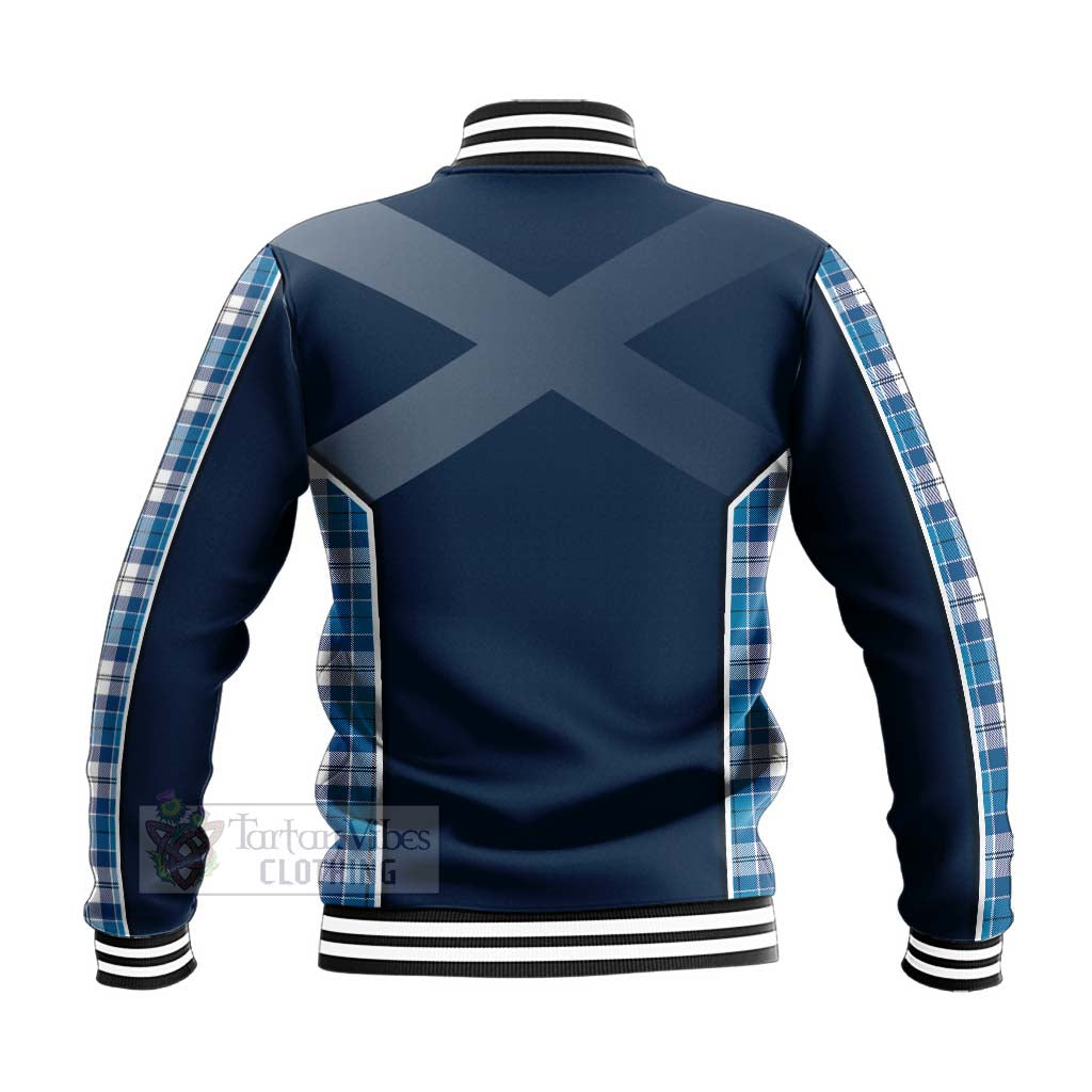 Roberton Tartan Baseball Jacket with Family Crest and Scottish Thistle Vibes Sport Style - Tartan Vibes Clothing
