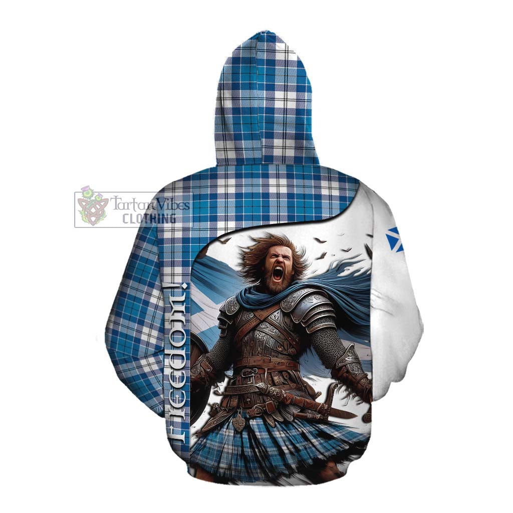 Tartan Vibes Clothing Roberton Crest Tartan Cotton Hoodie Inspired by the Freedom of Scottish Warrior