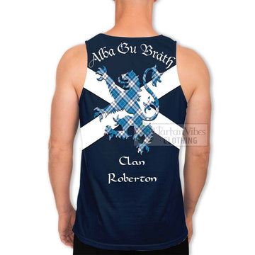 Roberton Tartan Lion Rampant Men's Tank Top Proudly Display Your Heritage with Alba Gu Brath and Clan Name - Tartan Vibes Clothing