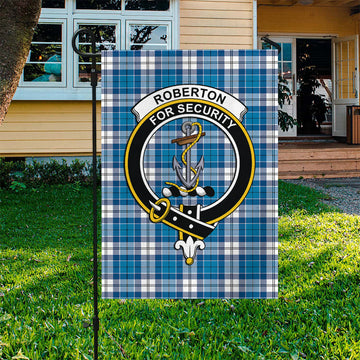 Roberton Tartan Garden Flag with Family Crest