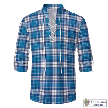 Roberton Tartan Men's Scottish Traditional Jacobite Ghillie Kilt Shirt - Tartan Vibes Clothing