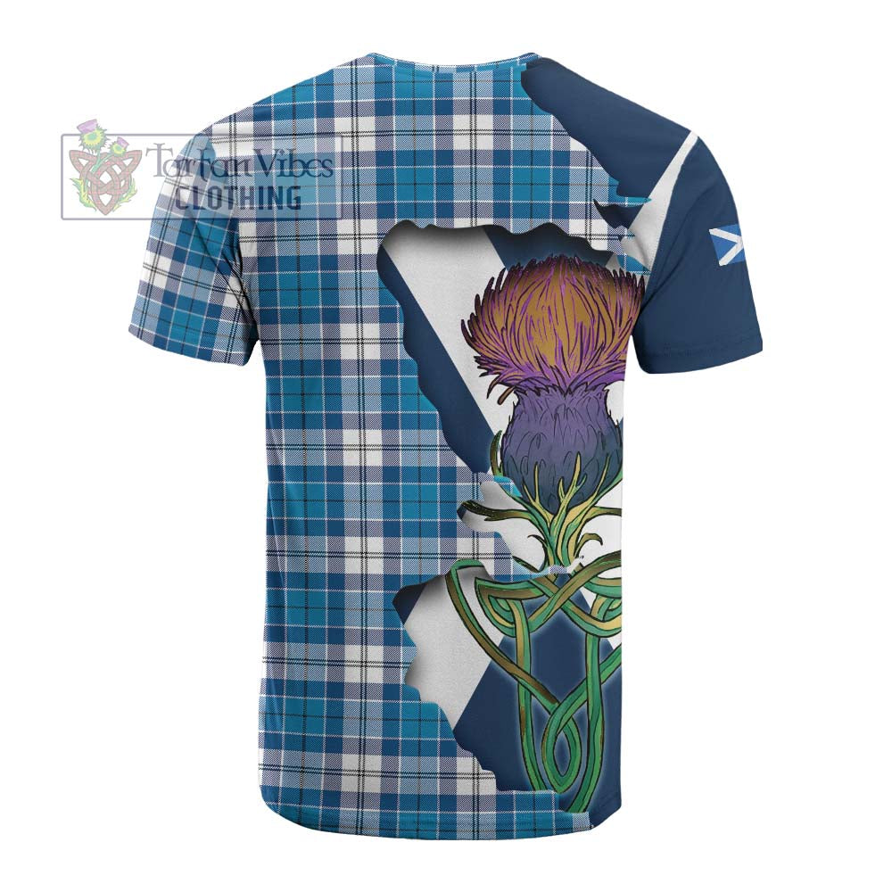 Roberton Tartan Family Crest Cotton T-shirt Scottish Thistle Celtic Inspired - Tartan Vibes Clothing