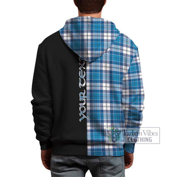 Roberton Tartan Hoodie with Family Crest and Half Of Me Style - Tartan Vibes Clothing