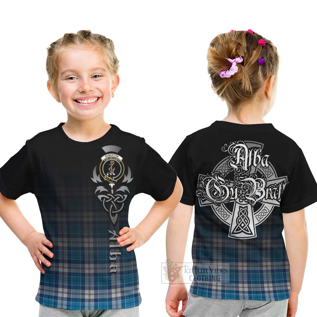 Roberton Tartan Kid T-Shirt Featuring Alba Gu Brath Family Crest Celtic Inspired - Tartan Vibes Clothing