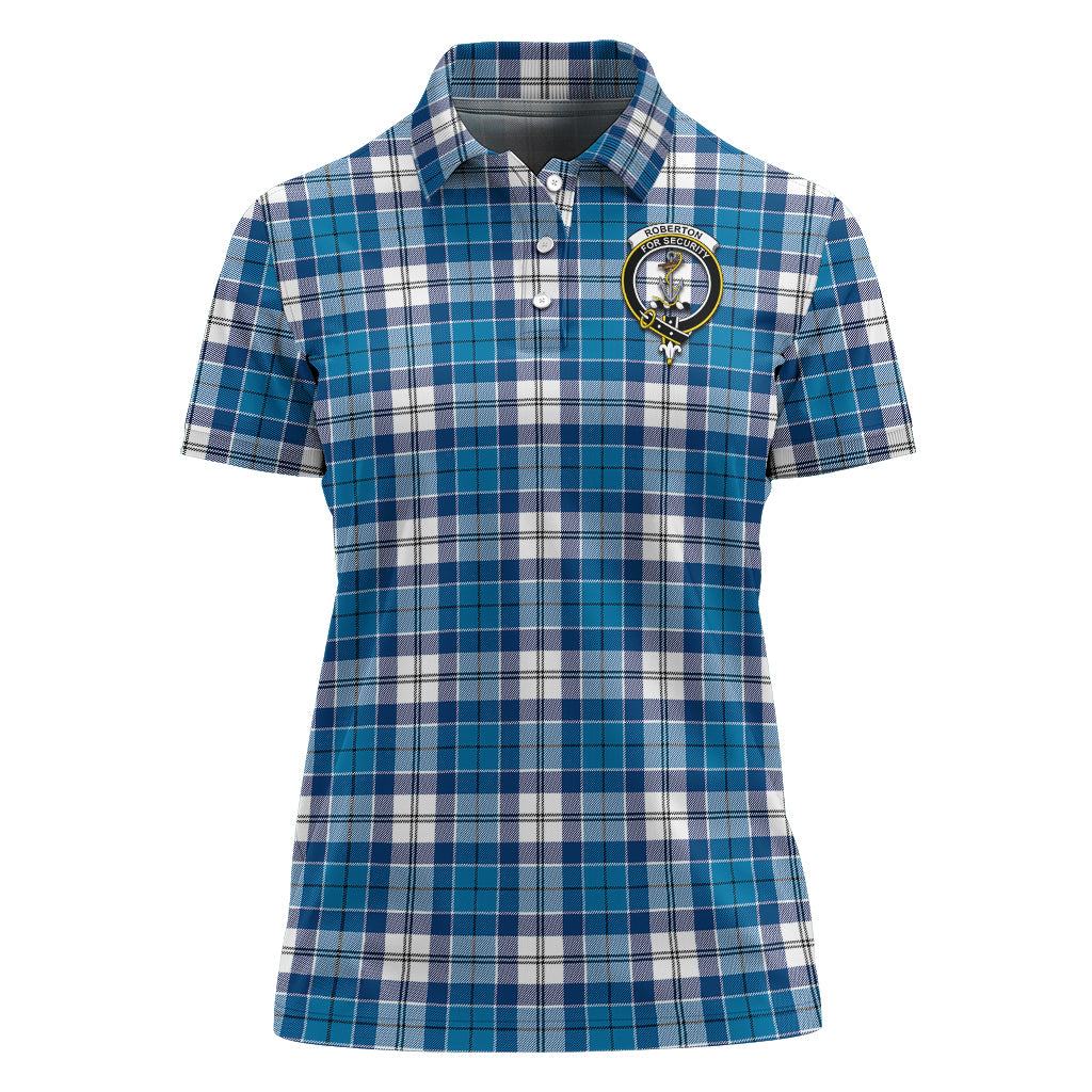 roberton-tartan-polo-shirt-with-family-crest-for-women