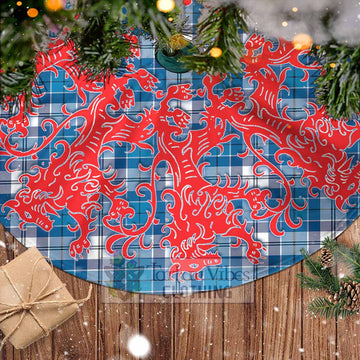 Tartan Vibes Clothing Roberton Tartan Christmas Tree Skirt Lion Rampant Style