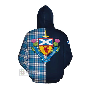 Roberton Tartan Cotton Hoodie Alba with Scottish Lion Royal Arm Half Style Pullover Hoodie - Tartan Vibes Clothing