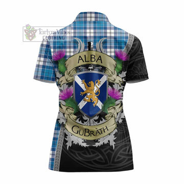Roberton Tartan Family Crest Women's Polo Shirt Lion Rampant Royal Thistle Shield Celtic Inspired - Tartan Vibes Clothing