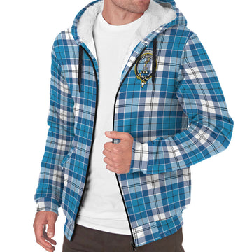 Roberton Tartan Sherpa Hoodie with Family Crest - Tartan Vibes Clothing
