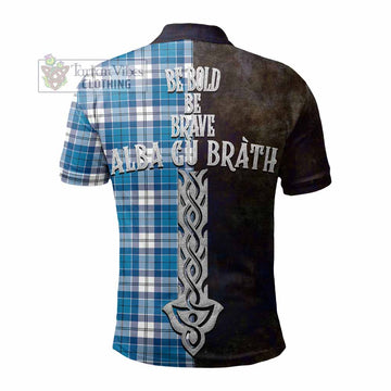 Roberton Tartan Family Crest Polo Shirt Alba Gu Brath Be Brave Lion Ancient Style