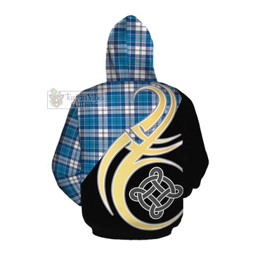 Roberton Tartan Cotton Hoodie with Family Crest and Celtic Symbol Style Pullover Hoodie - Tartan Vibes Clothing