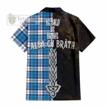Roberton Tartan Family Crest Hawaiian Shirt Alba Gu Brath Be Brave Lion Ancient Style