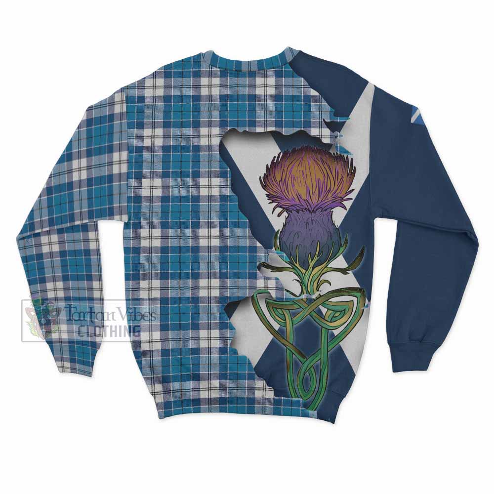 Roberton Tartan Family Crest Sweatshirt Scottish Thistle Celtic Inspired - Tartan Vibes Clothing