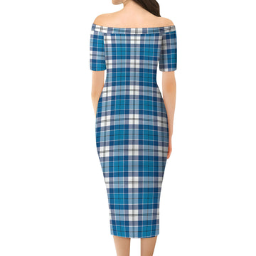 Roberton Tartan Off Shoulder Lady Dress - Tartan Vibes Clothing