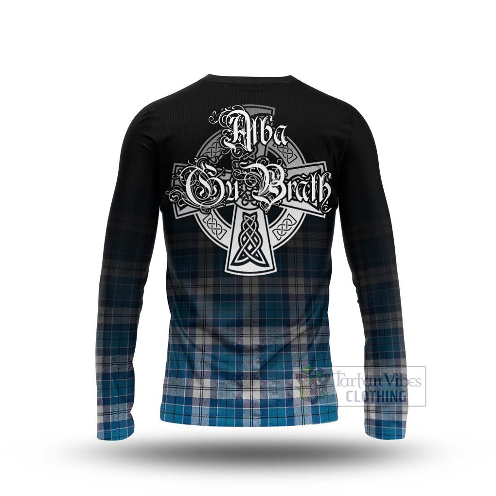 Roberton Tartan Long Sleeve T-Shirt Featuring Alba Gu Brath Family Crest Celtic Inspired - Tartan Vibes Clothing