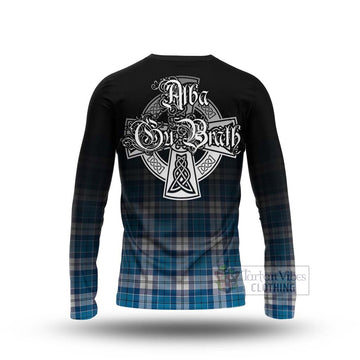 Roberton Tartan Long Sleeve T-Shirt Featuring Alba Gu Brath Family Crest Celtic Inspired - Tartan Vibes Clothing