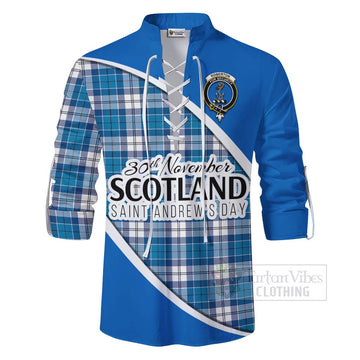 Roberton Family Crest Tartan Ghillie Kilt Shirt Celebrate Saint Andrew's Day in Style - Tartan Vibes Clothing