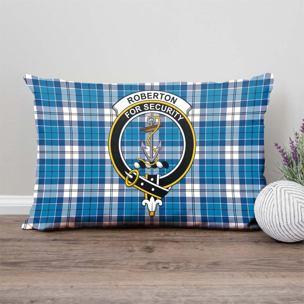 Roberton Tartan Pillow Cover with Family Crest - Tartan Vibes Clothing