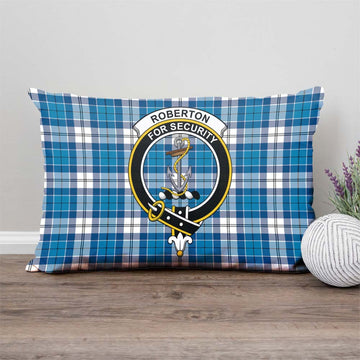 Roberton Tartan Pillow Cover with Family Crest - Tartan Vibes Clothing