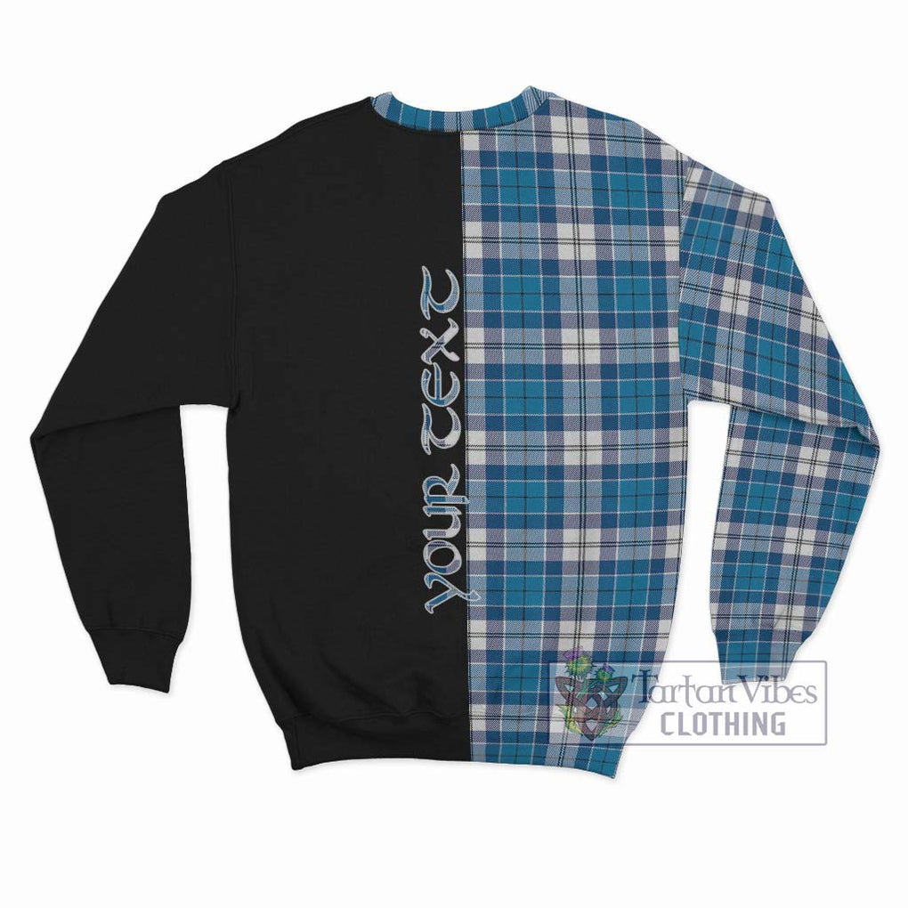 Roberton Tartan Sweatshirt with Family Crest and Half Of Me Style - Tartan Vibes Clothing