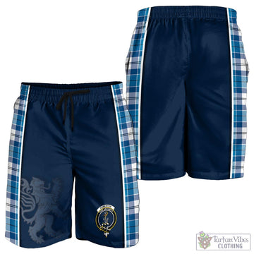 Roberton Tartan Men's Shorts with Family Crest and Lion Rampant Vibes Sport Style - Tartan Vibes Clothing