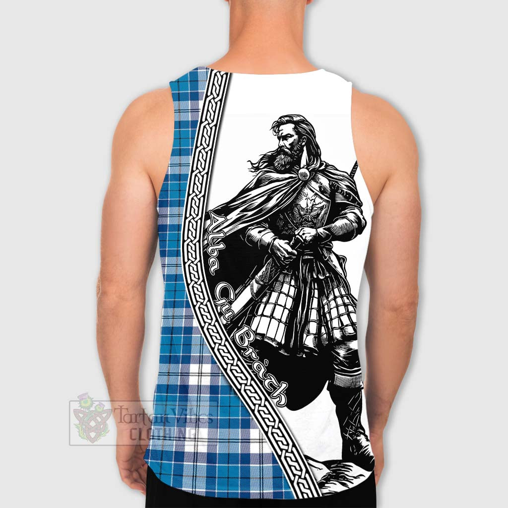 Roberton Tartan Clan Crest Men's Tank Top with Highlander Warrior Celtic Style - Tartan Vibes Clothing