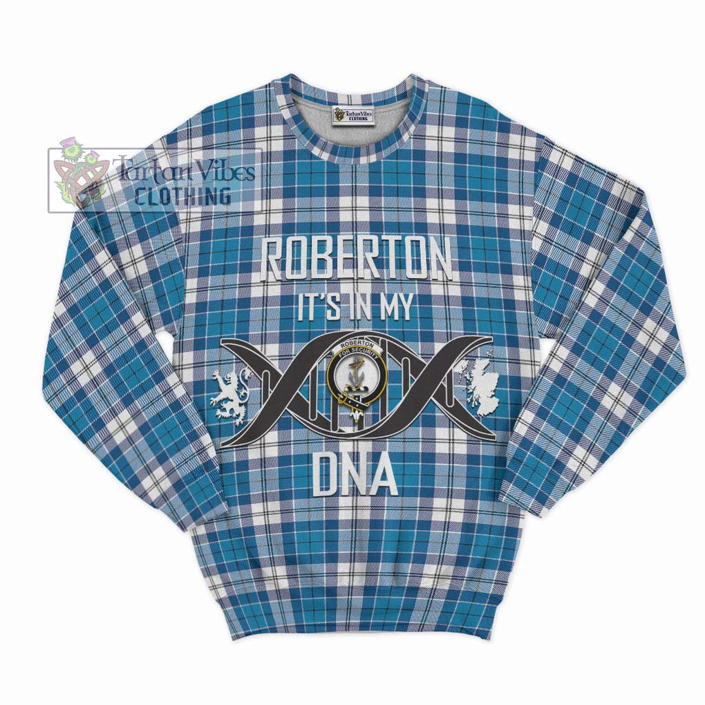 Roberton Tartan Sweatshirt with Family Crest DNA In Me Style - Tartan Vibes Clothing