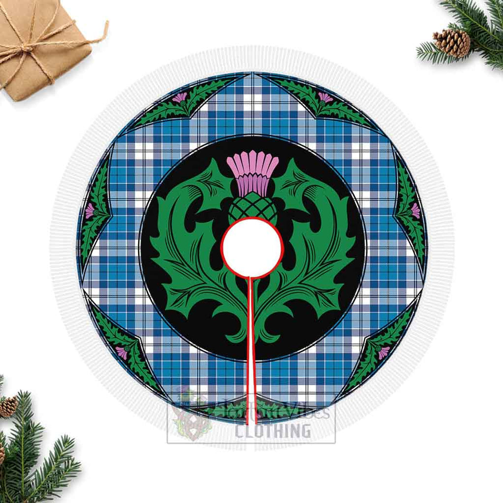 Roberton Tartan Christmas Tree Skirt Scottish Thistle Style Fringed Tree Skirts - Tartan Vibes Clothing