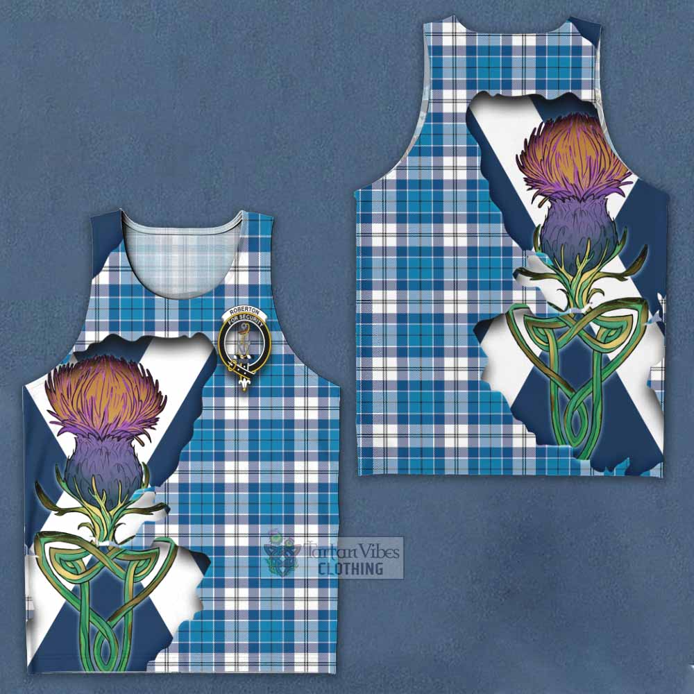 Roberton Tartan Family Crest Men's Tank Top Scottish Thistle Celtic Inspired - Tartan Vibes Clothing