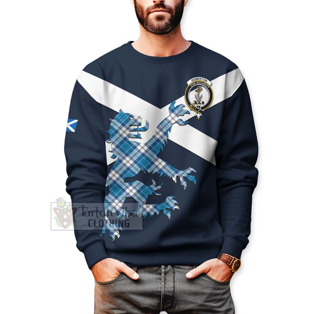 Roberton Tartan Lion Rampant Sweatshirt Proudly Display Your Heritage with Alba Gu Brath and Clan Name - Tartan Vibes Clothing
