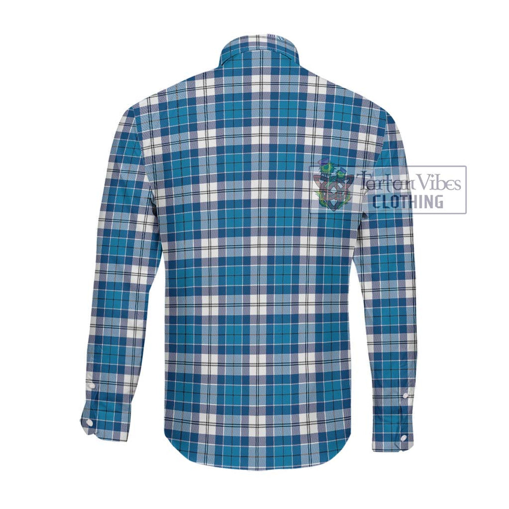 Roberton Tartan Long Sleeve Button Shirt with Family Crest DNA In Me Style - Tartanvibesclothing Shop