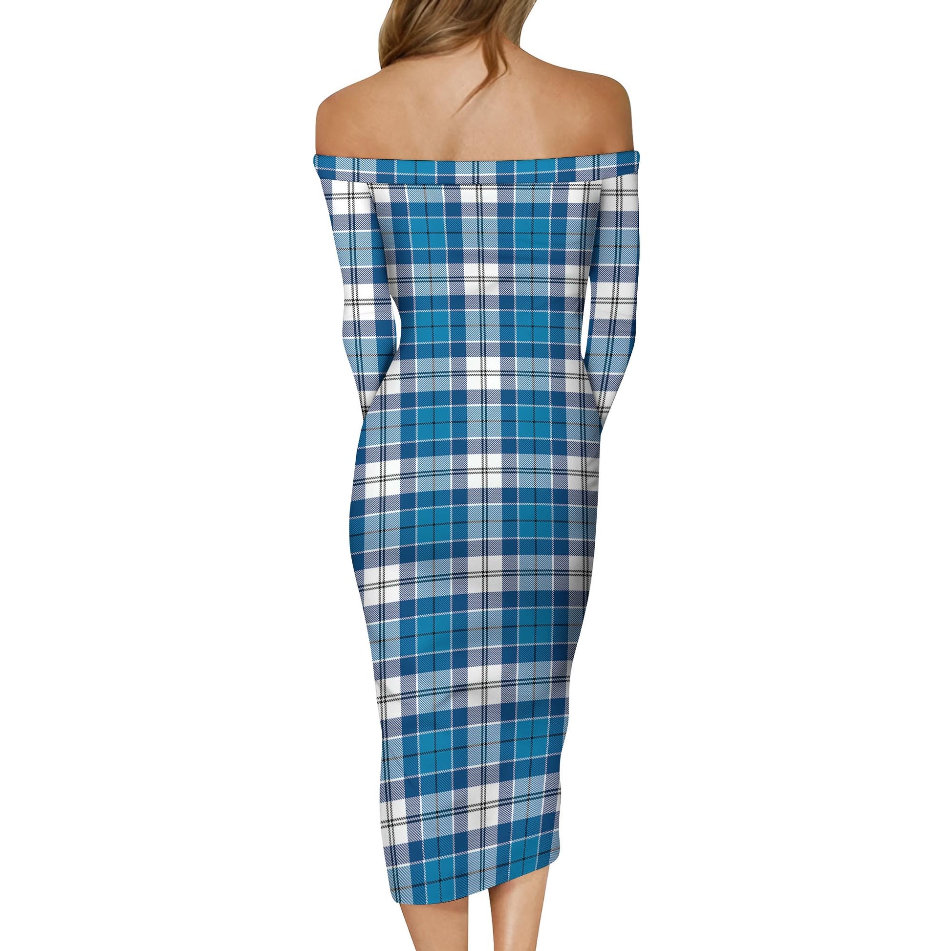 Roberton Tartan Off Shoulder Lady Dress - Tartan Vibes Clothing