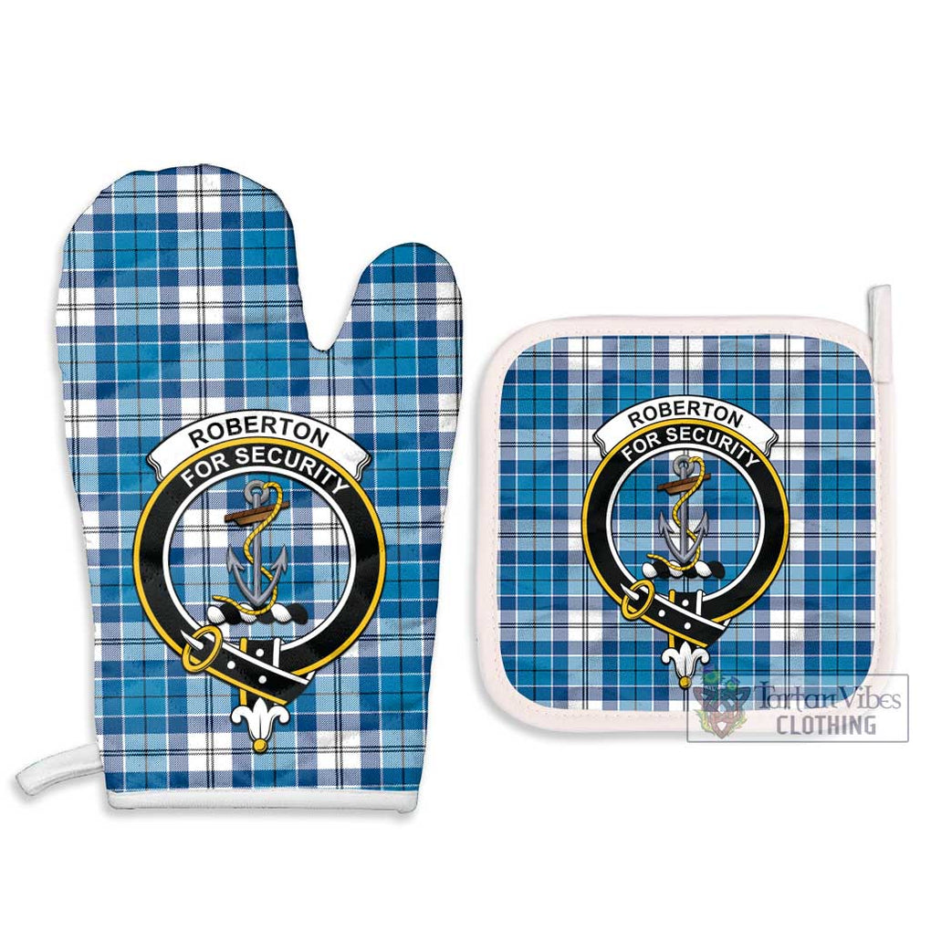 Roberton Tartan Combo Oven Mitt & Pot-Holder with Family Crest - Tartan Vibes Clothing