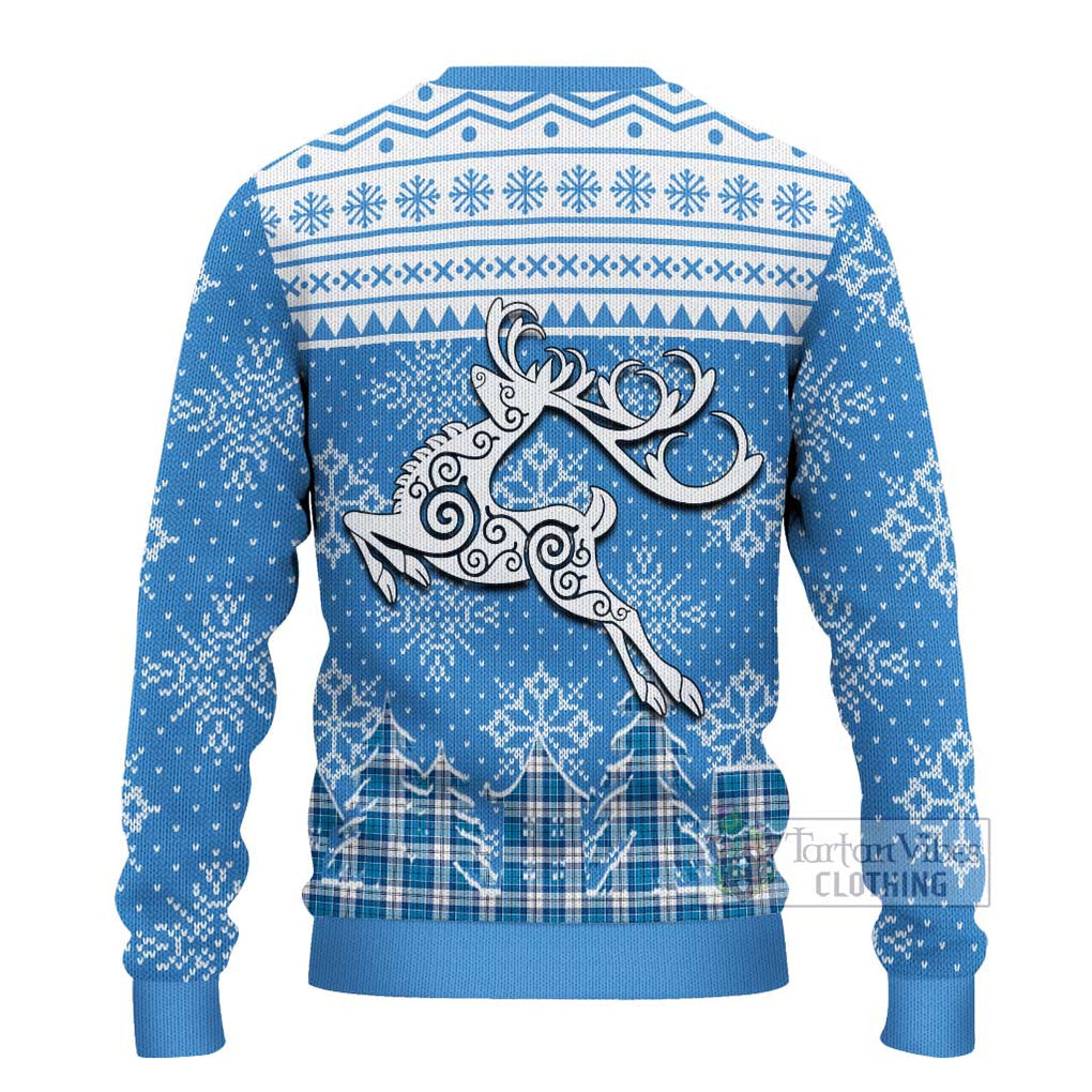 Roberton Clan Christmas Ugly Sweater Celtic Reindeer Style - Tartan Vibes Clothing
