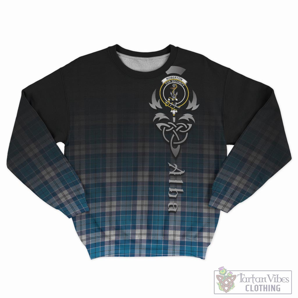 Roberton Tartan Sweatshirt Featuring Alba Gu Brath Family Crest Celtic Inspired - Tartan Vibes Clothing