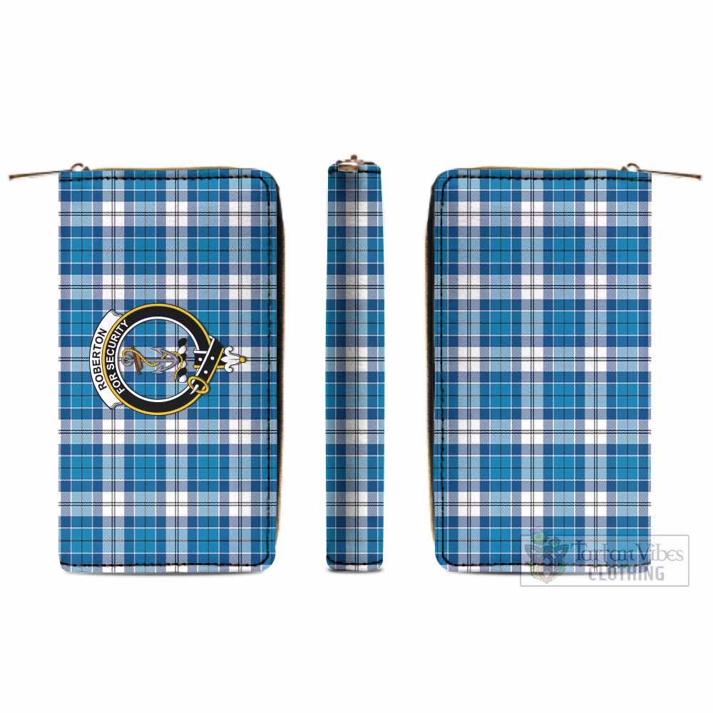 Roberton Tartan Women's Leather Wallet with Family Crest - Tartan Vibes Clothing