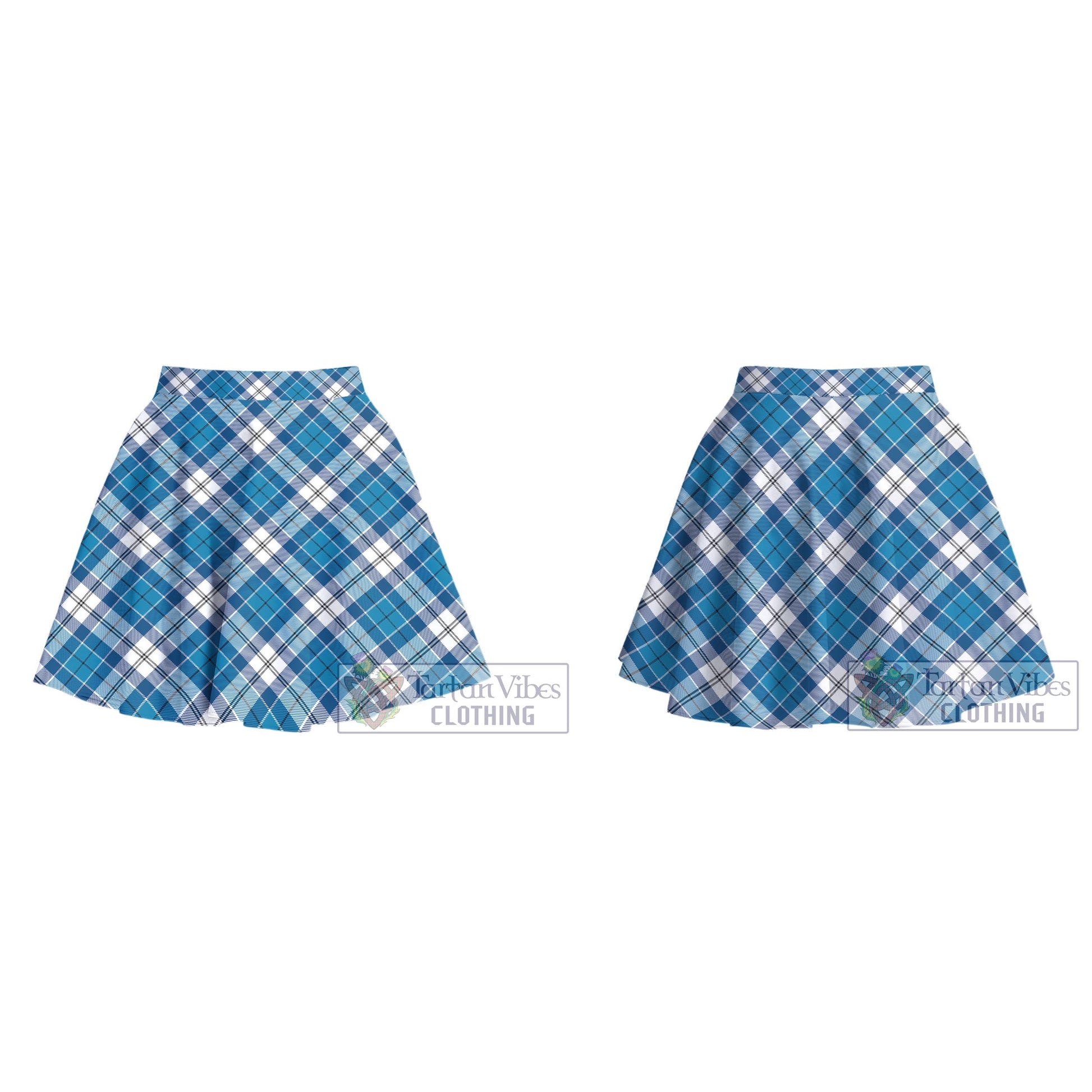 Roberton Tartan Women's Plated Mini Skirt Cross Style - Tartan Vibes Clothing