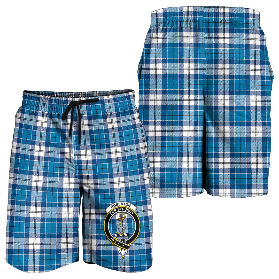 Roberton Tartan Mens Shorts with Family Crest - Tartan Vibes Clothing