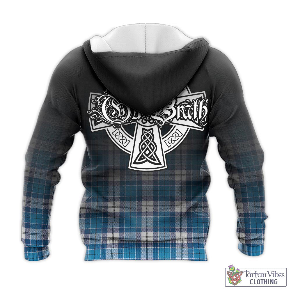 Roberton Tartan Knitted Hoodie Featuring Alba Gu Brath Family Crest Celtic Inspired - Tartan Vibes Clothing