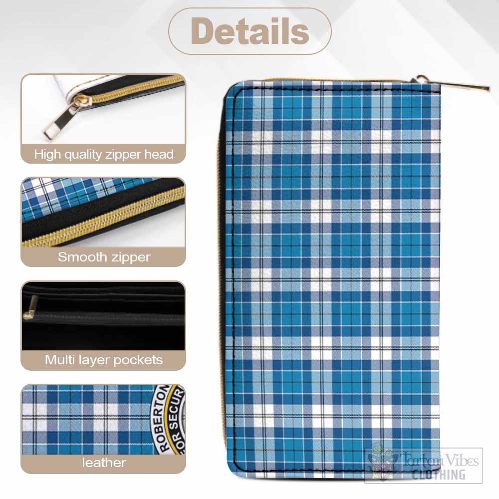 Roberton Tartan Women's Leather Wallet with Family Crest - Tartan Vibes Clothing