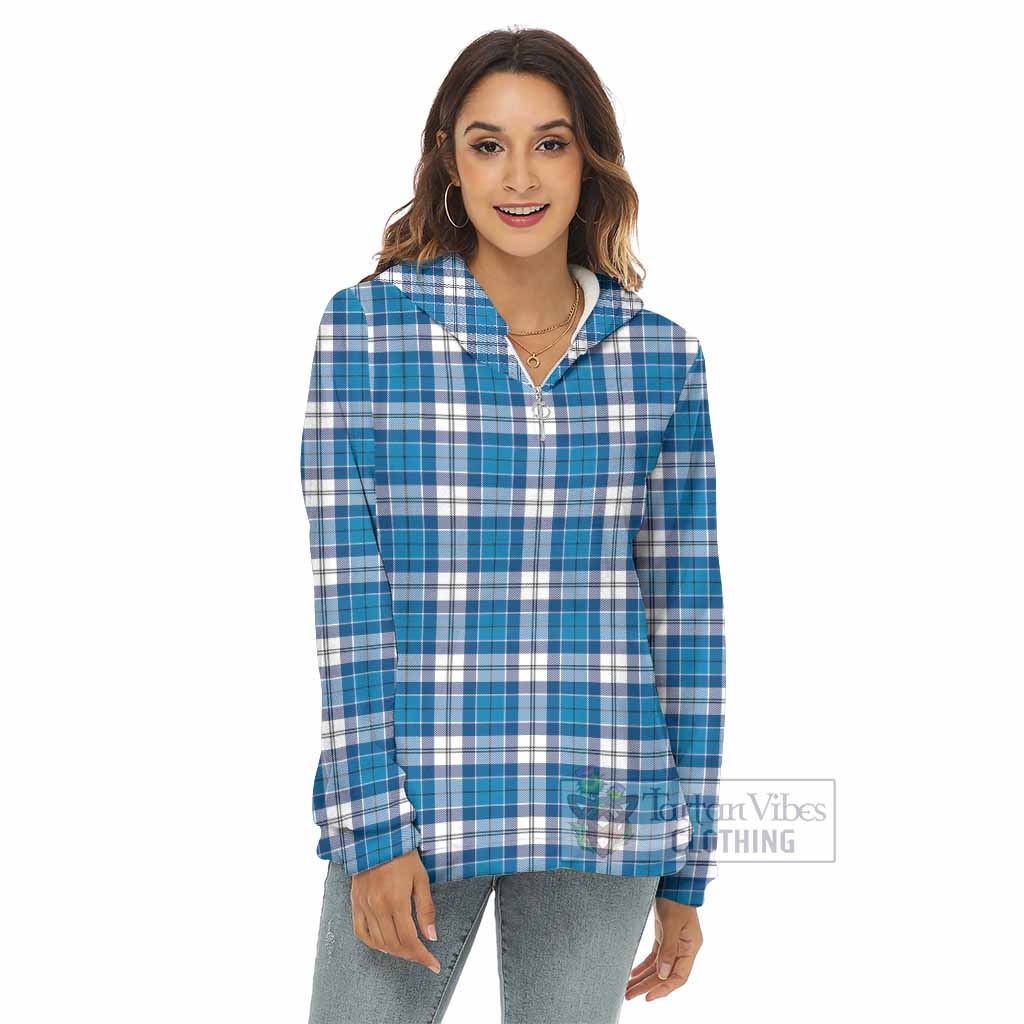Roberton Tartan Women's Borg Fleece Hoodie with Half Zip - Tartan Vibes Clothing